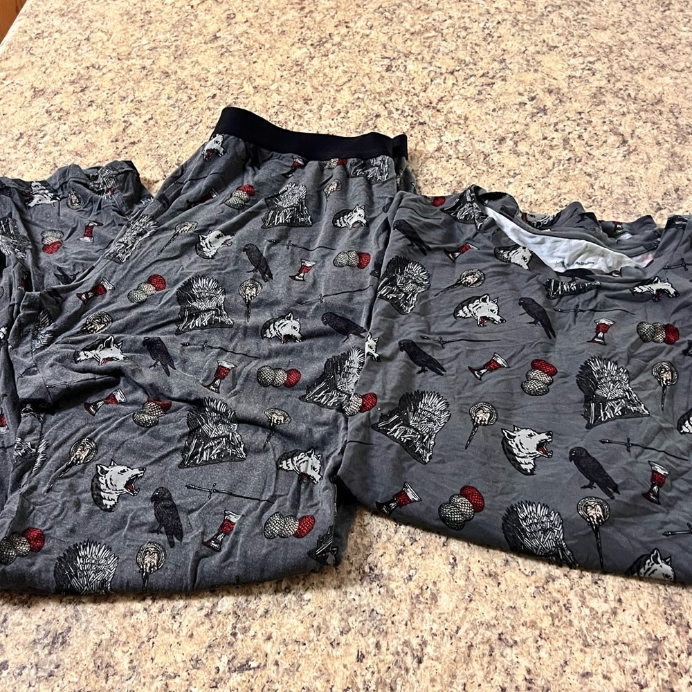 MeUndies men’s House Stark Game of thrones lounge pant shirt pajama set